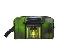 SamLng Grande trousse de maquillage de voyage - Motif luciole et lanterne pleine impression, organisateur de toilette portable, pochette multi-usage pour le maquillage, blanc, One Size