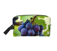 SamLng Grande trousse de maquillage de voyage - Motif raisin plein imprimé, organiseur de toilette portable, pochette multi-usage pour maquillage, blanc, taille unique, Blanc, One Size