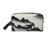 SamLng Grande trousse de maquillage de voyage - Peinture de paysage chinois, design complet, organisateur de toilette portable, pochette multi-usage pour le maquillage, blanc, One Size