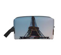 SamLng Grande trousse de maquillage de voyage - Tour Eiffel de Paris - Design imprimé complet - Organiseur de toilette portable - Pochette multi-usage pour maquillage - Blanc - Taille unique, blanc
