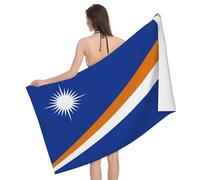 SamLng Lot de serviettes de bain en microfibre Motif drapeau des îles Marshall Idéal pour le fitness, la salle de bain, la douche, la plage, les voyages
