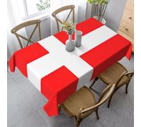 SamLng Nappe rectangulaire imprimée drapeau danois du Danemark - Décoration de cuisine classique pour salle à manger intérieure et extérieure, mariages, et plus encore