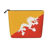 SamLng Organisateur de toilette polyvalent avec drapeau du Bhoutan : faux chanvre - Trousse de toilette de voyage pour accessoires de maquillage - Noir - Taille unique