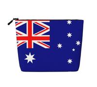 SamLng Organisateur de toilette polyvalent drapeau australien : faux chanvre trousse de maquillage - trousse de toilette de voyage, trousse d'accessoires de maquillage cosmétique, noir, taille unique