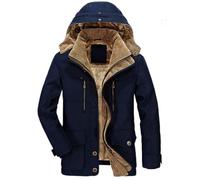 SamLng Parka Capuche Homme Matelassée Isolée Doublée Sherpa Coton Manteau Coupe Vent Thermique Utilitaire Militaire Veste Cyclisme Course Jogging Escalade Capuche Détachable Multi Poches