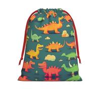 SamLng Petit sac cadeau avec cordon de serrage - de nombreux petits dinosaures parfaits pour Noël, les vacances et les fêtes - Sacs à bonbons et sacs à friandises