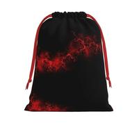 SamLng Petit sac cadeau avec cordon de serrage - Explosion Burst Rouge/noir Parfait pour Noël, les vacances et les fêtes - Sacs à bonbons et sacs à friandises