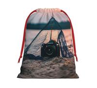 SamLng Petit sac cadeau avec cordon de serrage - Filet de pêche en forme d'étoile de mer parfait pour Noël, les vacances et les fêtes - Sacs à bonbons et sacs à friandises