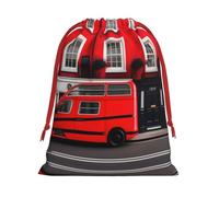 SamLng Petit sac cadeau avec cordon de serrage - London Street Parfait pour Noël, les vacances et les fêtes - Sacs à bonbons et sacs à friandises