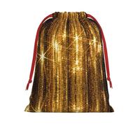 SamLng Petit sac cadeau avec cordon de serrage - Paillettes dorées scintillantes parfaites pour Noël, les vacances et les fêtes - Sacs à bonbons et sacs à friandises