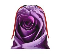 SamLng Petit sac cadeau avec cordon de serrage - Rose violette Parfait pour Noël, les vacances et les fêtes - Sacs à bonbons et sacs à friandises