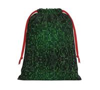 SamLng Sacs cadeaux avec cordon de serrage de taille moyenne - Sacs cadeaux de Noël de l'ère des hackers, sacs de vacances, sacs à bonbons, sacs à friandises