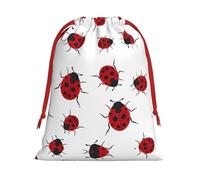 SamLng Sacs cadeaux avec cordon de serrage de taille moyenne - Sacs cadeaux de Noël en forme de coccinelle sept étoiles, sacs de vacances, sacs à bonbons, sacs à friandises
