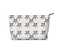 SamLng Stars Eastern Stars Trousse de maquillage en velours côtelé avec fermeture éclair pour cosmétiques et produits de toilette - Pochette pratique pour le maquillage des femmes