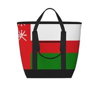 SamLng Sultanate of Oman Sac fourre-tout isotherme de grande capacité - Réutilisable et réglable pour le travail, le pique-nique, les voyages et les activités de plein air, noir, taille unique