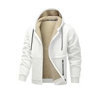 SamLng Sweat Homme Doublé Sherpa Vêtement Extérieur Randonnée Camping Trekking Escalade Pêche Chasse Aventure Coupe Vent Isolé Confortable Chaud Hiver Automne Doux Polaire Durable