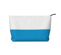 SamLng The Bavarian Flag Trousse de maquillage en velours côtelé avec fermeture éclair - Pochette pratique pour le maquillage des femmes - Noir, taille unique