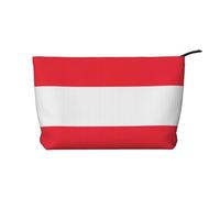 SamLng Trousse de Maquillage en Velours Côtelé Drapeau Autriche - Organisateur de Cosmétique et de Toilette - Pochette Pratique pour Maquillage Femme