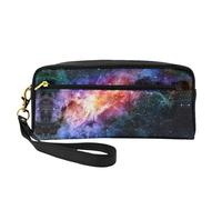 SamLng Trousse de maquillage réutilisable - Galaxy dans l'univers - Petite trousse de maquillage en cuir imprimé pour voyage, trousse de toilette avec fermeture éclair, noir, One Size