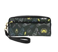 SamLng Trousse de maquillage réutilisable - Graffiti Skateboard imprimé Petite trousse de maquillage en cuir pour voyage, trousse de toilette avec fermeture éclair, noir, One Size