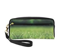 SamLng Trousse de maquillage réutilisable - HD vert nature imprimé petite trousse de maquillage pour voyage, trousse de toilette avec fermeture éclair, noir, One Size