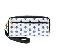SamLng Trousse de maquillage réutilisable - Petite trousse de maquillage en cuir imprimé mauvais yeux pour voyage, organiseur de toilette avec fermeture éclair, noir, One Size