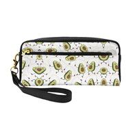 SamLng Trousse de maquillage réutilisable - Trousse de maquillage amusante en cuir imprimé avocats de dessin animé pour voyage, organiseur de toilette avec fermeture éclair, noir, One Size