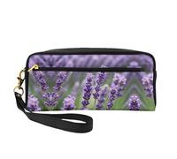 SamLng Trousse de maquillage réutilisable - Violet Lavande Floral Floral Print Petite trousse de maquillage pour voyage, trousse de toilette avec fermeture éclair, noir, One Size