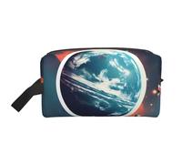 SamLng Trousse de toilette de voyage Space Planet Earth - Trousse de maquillage pour homme et femme - Organiseur portable pour un usage quotidien, blanc, taille unique, blanc, Taille unique