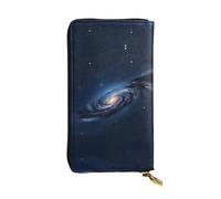 SamLng Universe Milky Way Galaxy Print Portefeuille long en cuir pour femme - Portefeuille tendance et léger en cuir imperméable, noir, taille unique, Noir , Taille unique