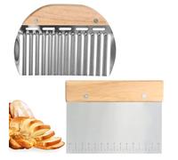 Samlonge 2PCS Coupe Pate Inox, ramasse pate inox avec de Mesure, coupe pate boulangerie, grattoir a pate pour pain, pizza, légumes, 15CM lisseur gateau patisserie pour Cuisine, Pâtisserie, Crêpes