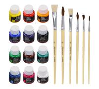 Samlonge Teinture Textile 12 Couleurs (25ml), Peinture Textile Lavable avec 6 Pinceaux, Peintures pour Textiles Permanent pour Peindre Vêtements, Baskets, T-shirts, Sacs, Grand Pouvoir Couvrant