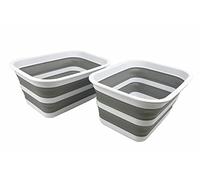 SAMMART Bassine à laver pliable de 12 l - Panier de pique-nique portable pour l'extérieur - Bassin de lavage portable pour économiser de l'espace pour la vaisselle, le camping et la maison