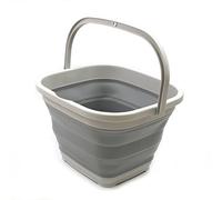 SAMMART Panier rectangulaire Pliable 11 l (Gris)