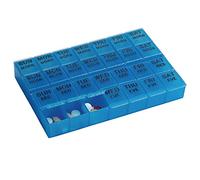 Sammons Preston Medi-planner, hebdomadaire Pilulier 7, Jumbo Pill Container avec 28 compartiments pour quatre doses Quotidiennes, Extra Large pour Voyager et médicaments suivi, braille, sans BPA