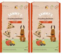 Sammy's Tranches de Fruits | Snacks fruités cuits au Four pour Chiens | avec Pommes et sureau | 1 x 800 g (Lot de 2)