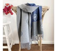 Samnuerly Écharpe Cachemire Écharpe Hiver Femmes Pashmina Châles Chaud Couverture Wraps Femme Foulard Bandana Marque Épais Écharpes Hijab-Voir Tableau 12 (Voir Tableau 5 A)