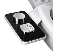 Samodra Pulvérisateur Bidet non électrique avec double buses rétractables autonettoyantes - Nettoyage avant et arrière - Bouton poussoir réglable pour eau froid