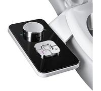 Samodra Pulverisateur Bidet non electrique avec double buses retractables autonettoyantes - Nettoyage avant et arriere - Bouton pous