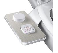 Samodra Pulvérisateur Bidet non électrique avec double buses rétractables autonettoyantes - Nettoyage avant et arrière - Bouton poussoir réglable pour eau froid,chrome