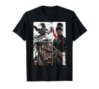 Samouraï African American Warrior Manga Japonais T-Shirt