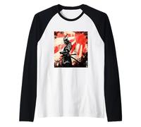 Samouraï Art Japonais rétro Bushido Vintage Warrior Manche Raglan