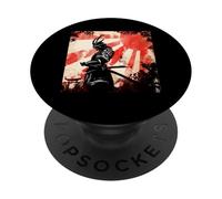 Samouraï Art Japonais rétro Bushido Vintage Warrior PopSockets PopGrip Adhésif