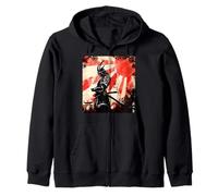 Samouraï Art Japonais rétro Bushido Vintage Warrior Sweat à Capuche