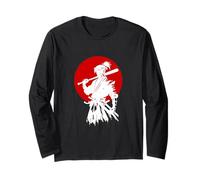 Samouraï avec Une Batte de Baseball Vintage Culture Japonaise Japonaise Manche Longue