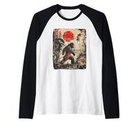 Samouraï Bigfoot - Art Vintage Japonais - Fan du Japon Warrior Manche Raglan
