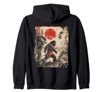 Samouraï Bigfoot - Art Vintage Japonais - Fan du Japon Warrior Sweat à Capuche
