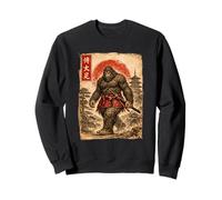 Samouraï Bigfoot Japonais Vintage Sasquatch Ukiyo-e Art drôle Sweatshirt