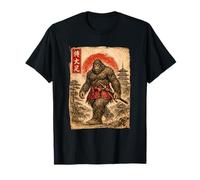 Samouraï Bigfoot Japonais Vintage Sasquatch Ukiyo-e Art drôle T-Shirt