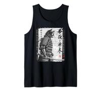 Samouraï Chat Guerrier Ink Japanese Calligraphy Cat Art Débardeur